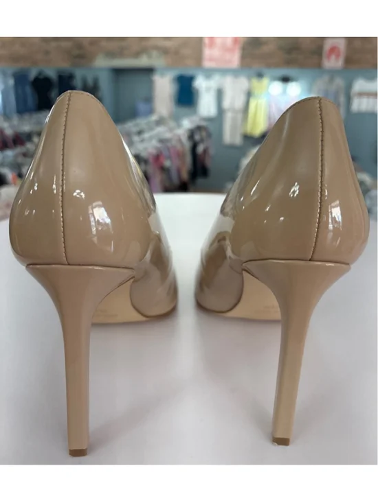 Nine West Beige Patent Leather Pointed Toe Heels Size 9.5W - Picture 4 of 7
